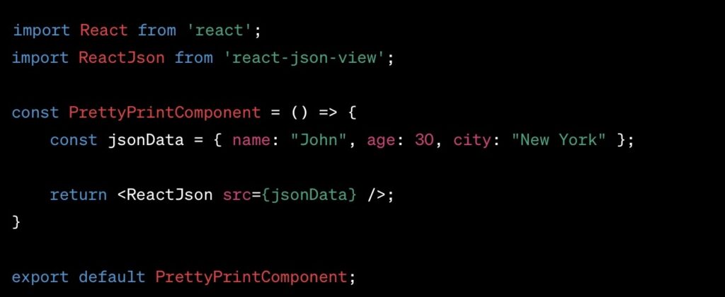 integrate react-json-view into in computer 